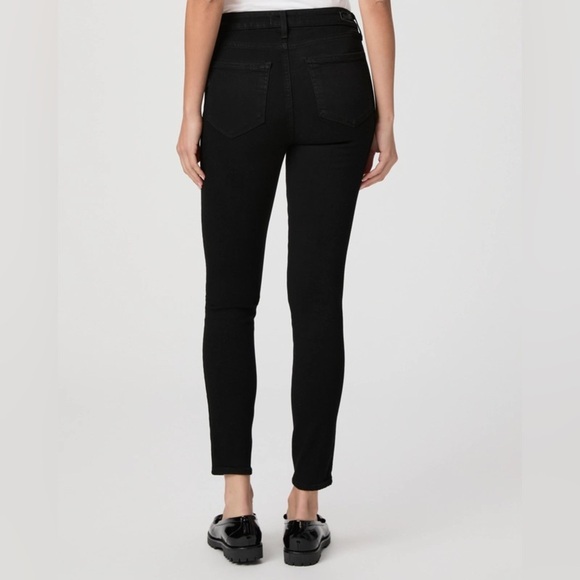 Paige Hoxton Ankle Skinny Jeans in Black Shadow Size 27 - Picture 4 of 12